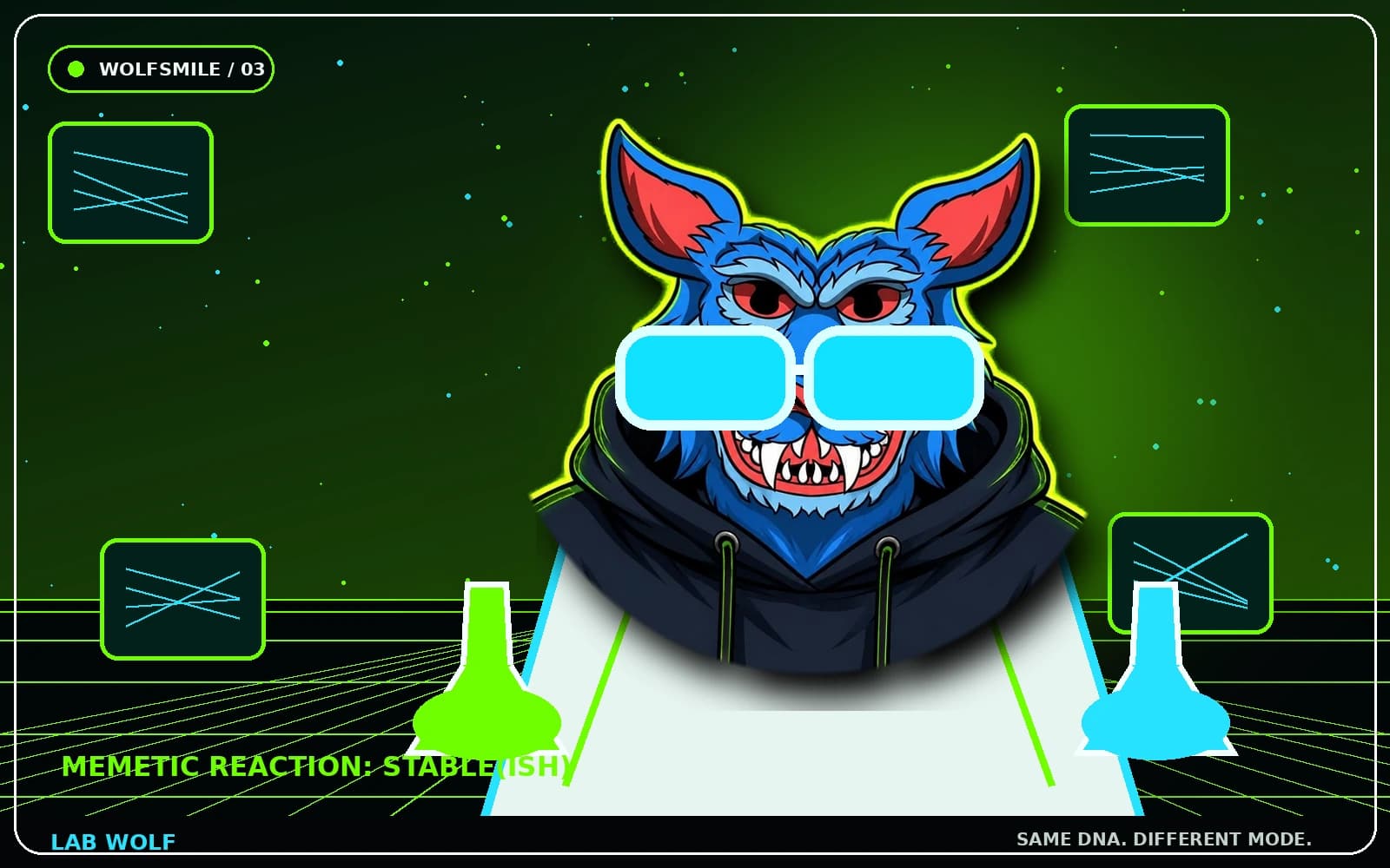 Wolfsmile character in Lab Wolf scene